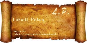 Lokodi Petra névjegykártya