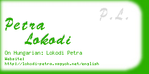 petra lokodi business card